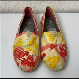 Toms Tropical Sunset Slip-Ons